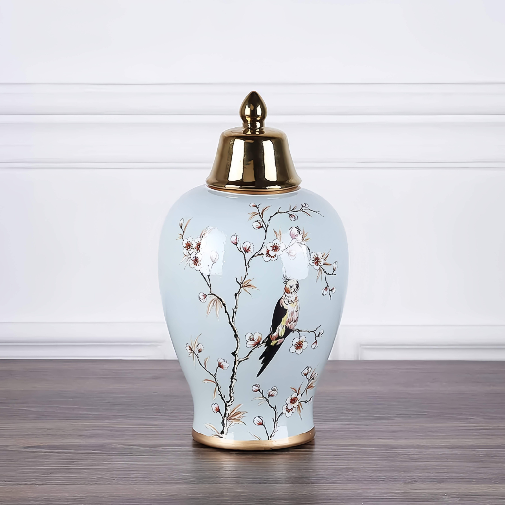 Resting Bird Ceramic Cremation Urn