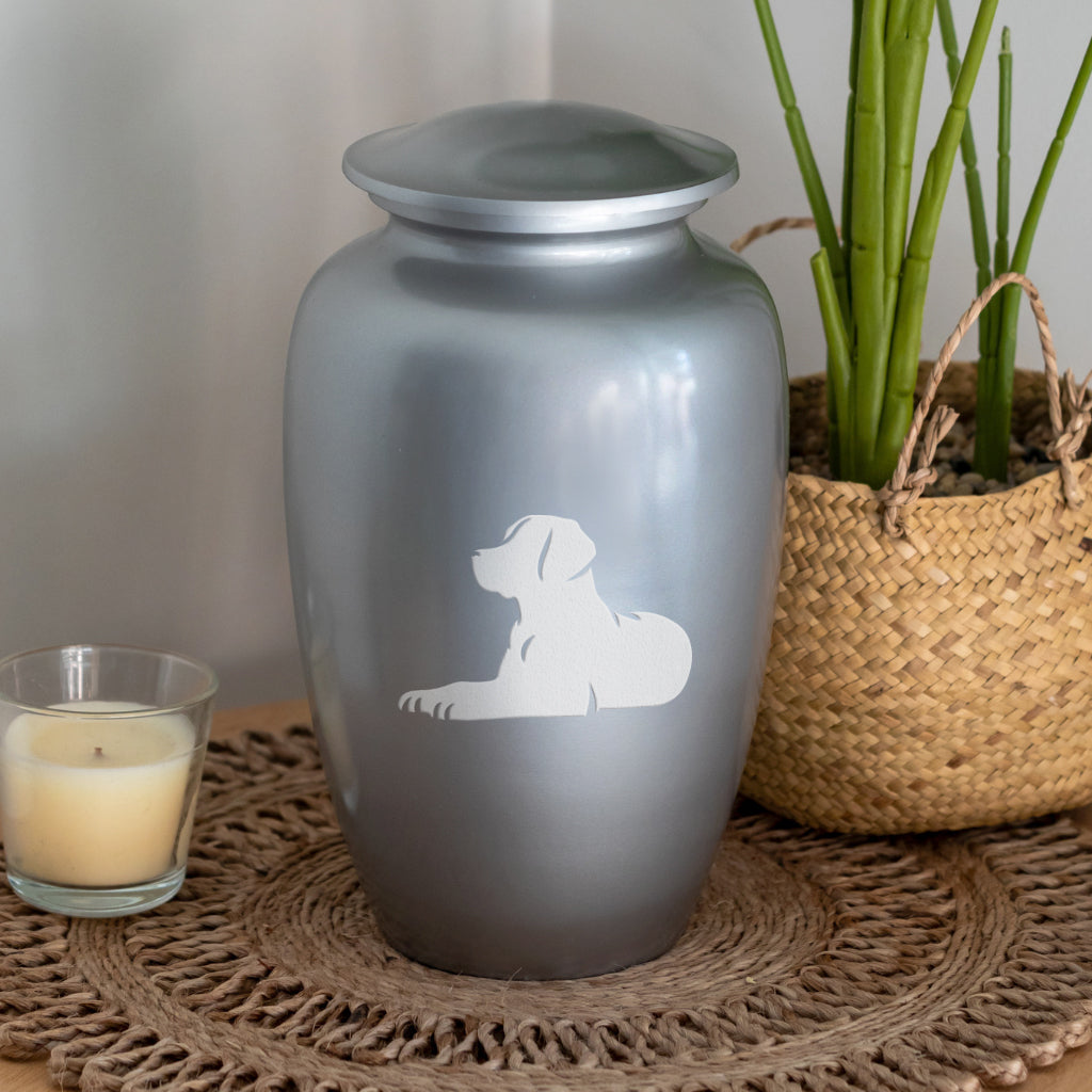 Resting Labrador Retriever Dog Cremation Urn