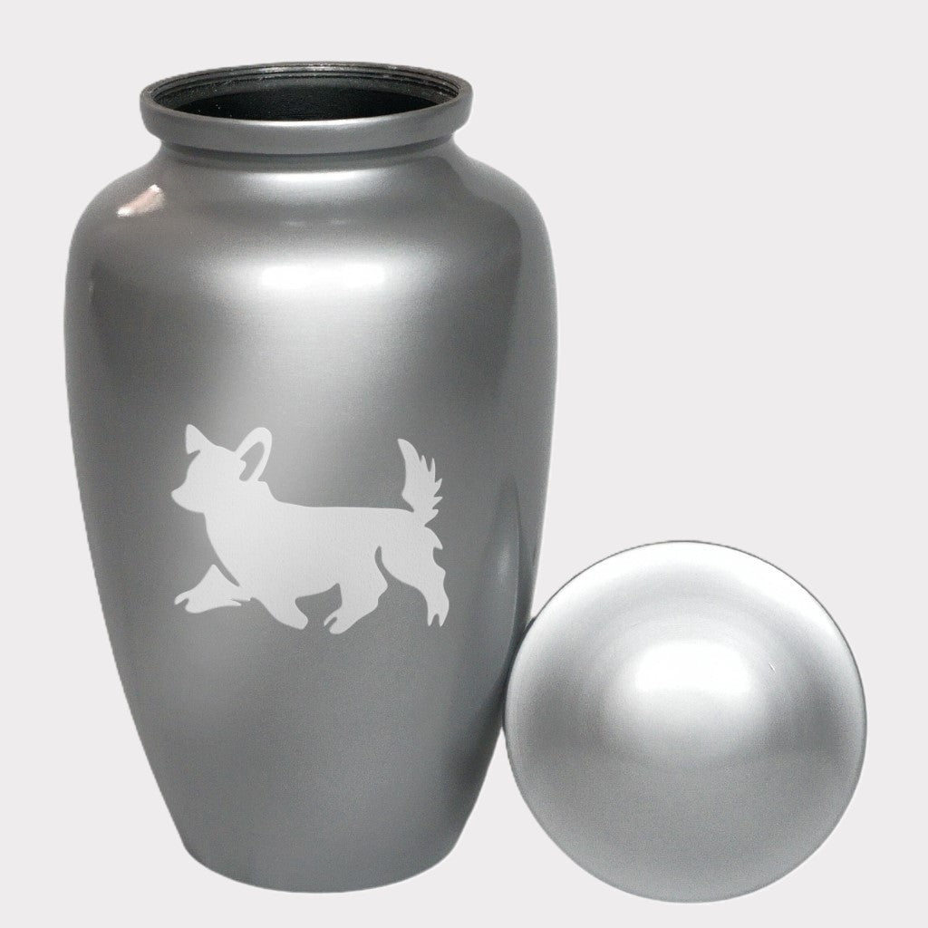 Running Corgi Dog Cremation Urn