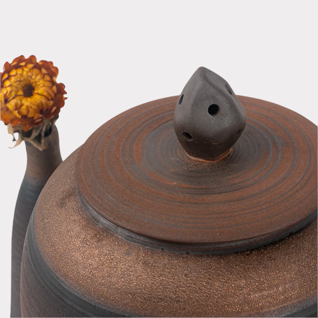 Rustic Ceramic Cremation Urn