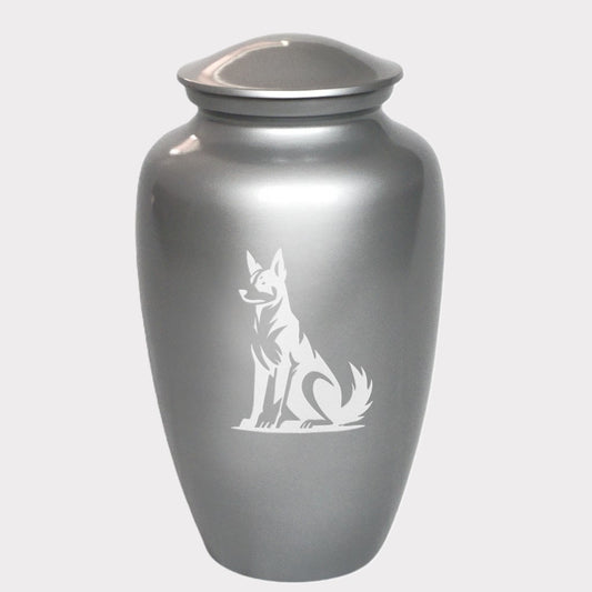 Sitting Australian Kelpie Dog Cremation Urn