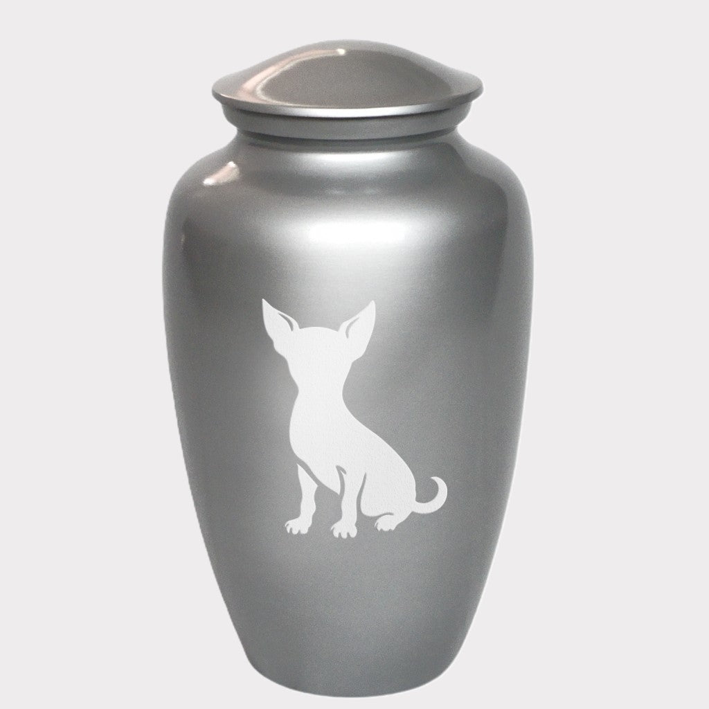 Sitting Chihuahua Dog Cremation Urn