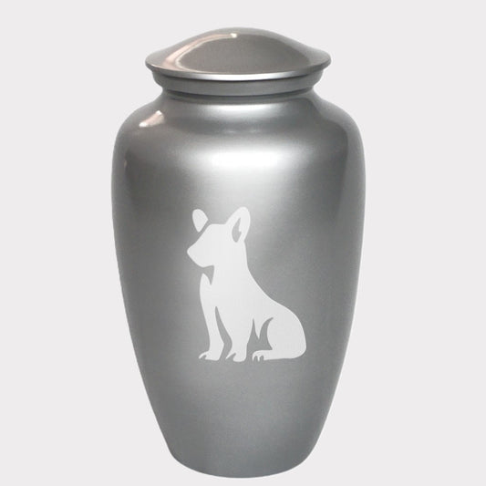 Sitting Corgi Dog Cremation Urn