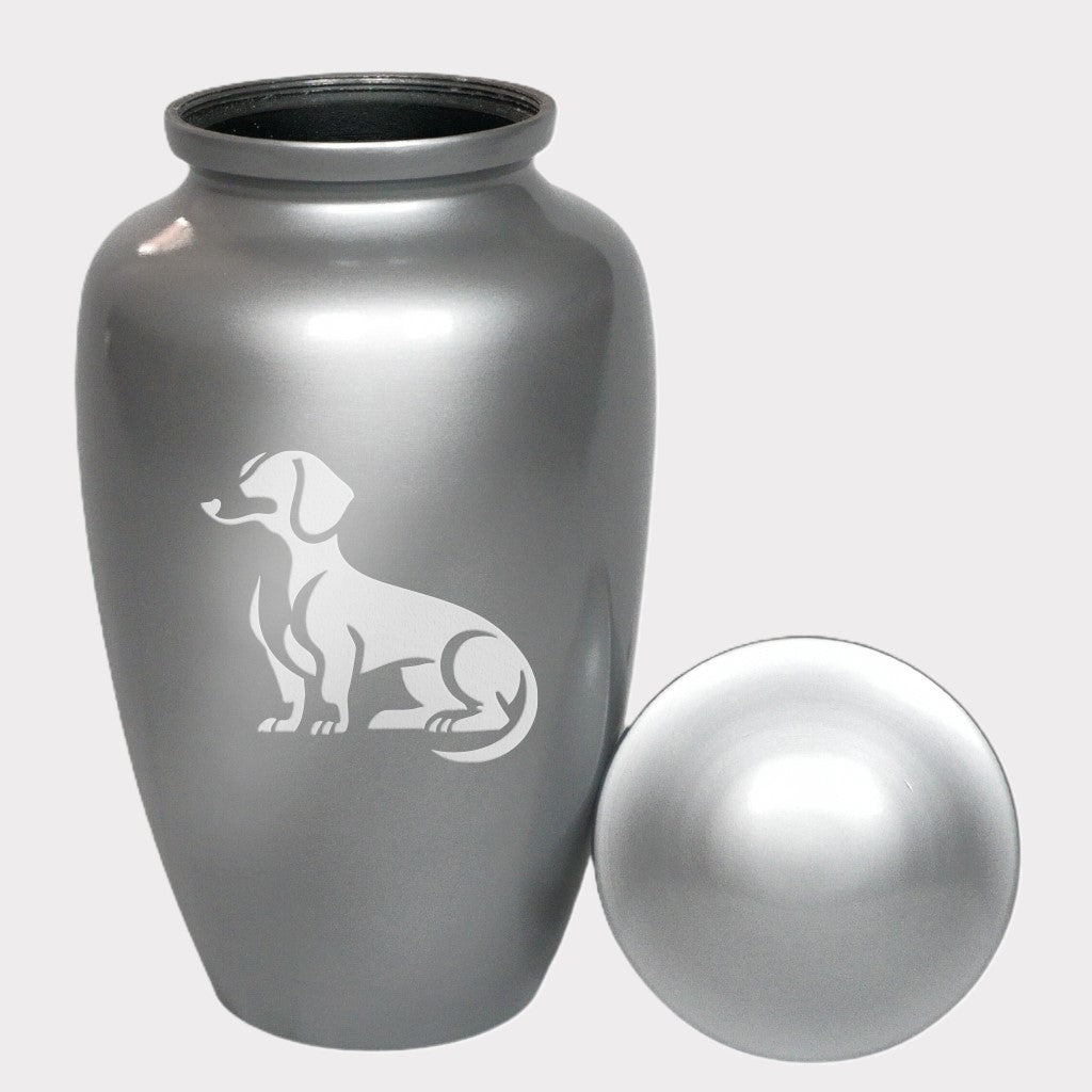 Sitting Dachshund Dog Cremation Urn