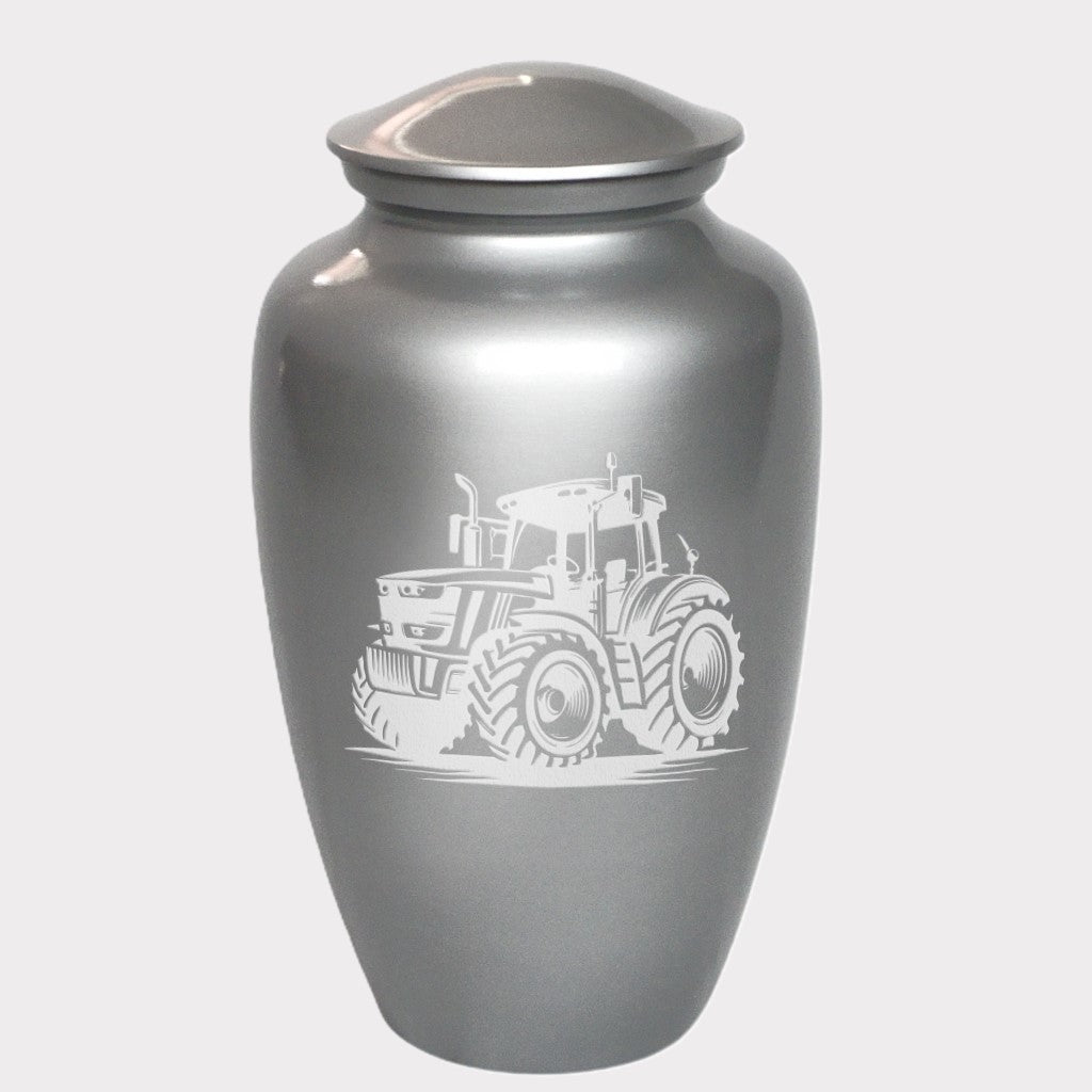 Tractor Farmer Cremation Urn