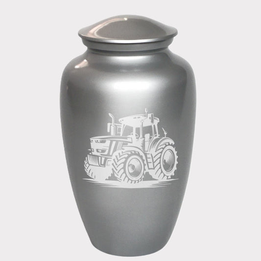 Tractor Farmer Cremation Urn