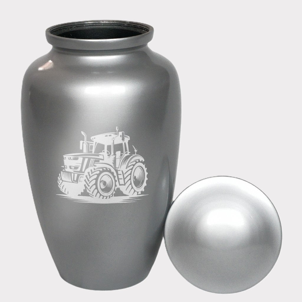 Tractor Farmer Cremation Urn