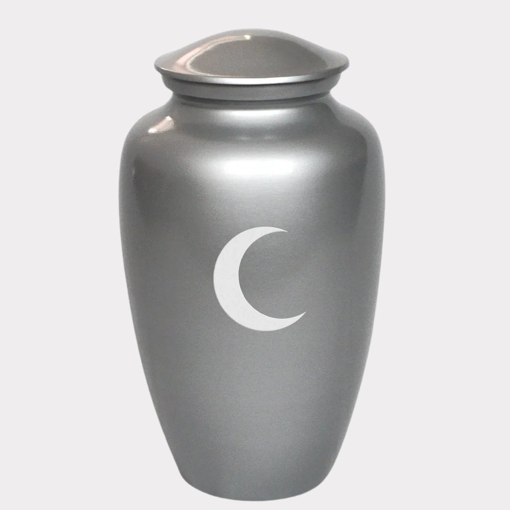 Waning Moon Crescent Cremation Urn Affordable Urns