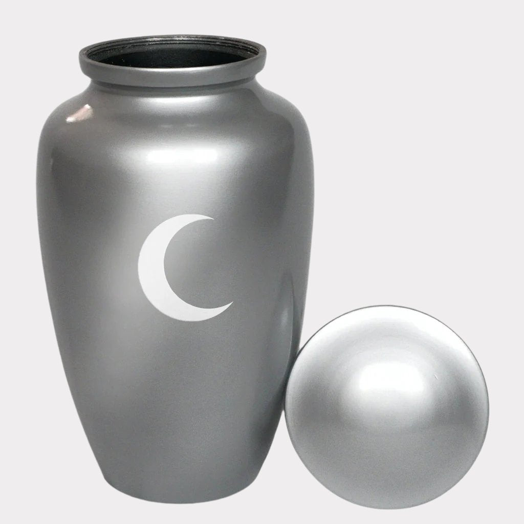 Waning Moon Crescent Cremation Urn