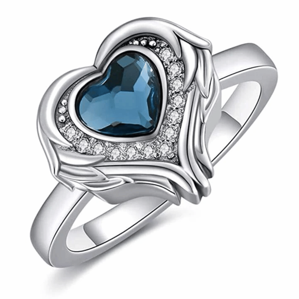 Sapphire Heart Cremation Ring