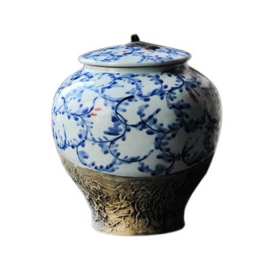 Azure Reverie Porcelain Cremation Urn