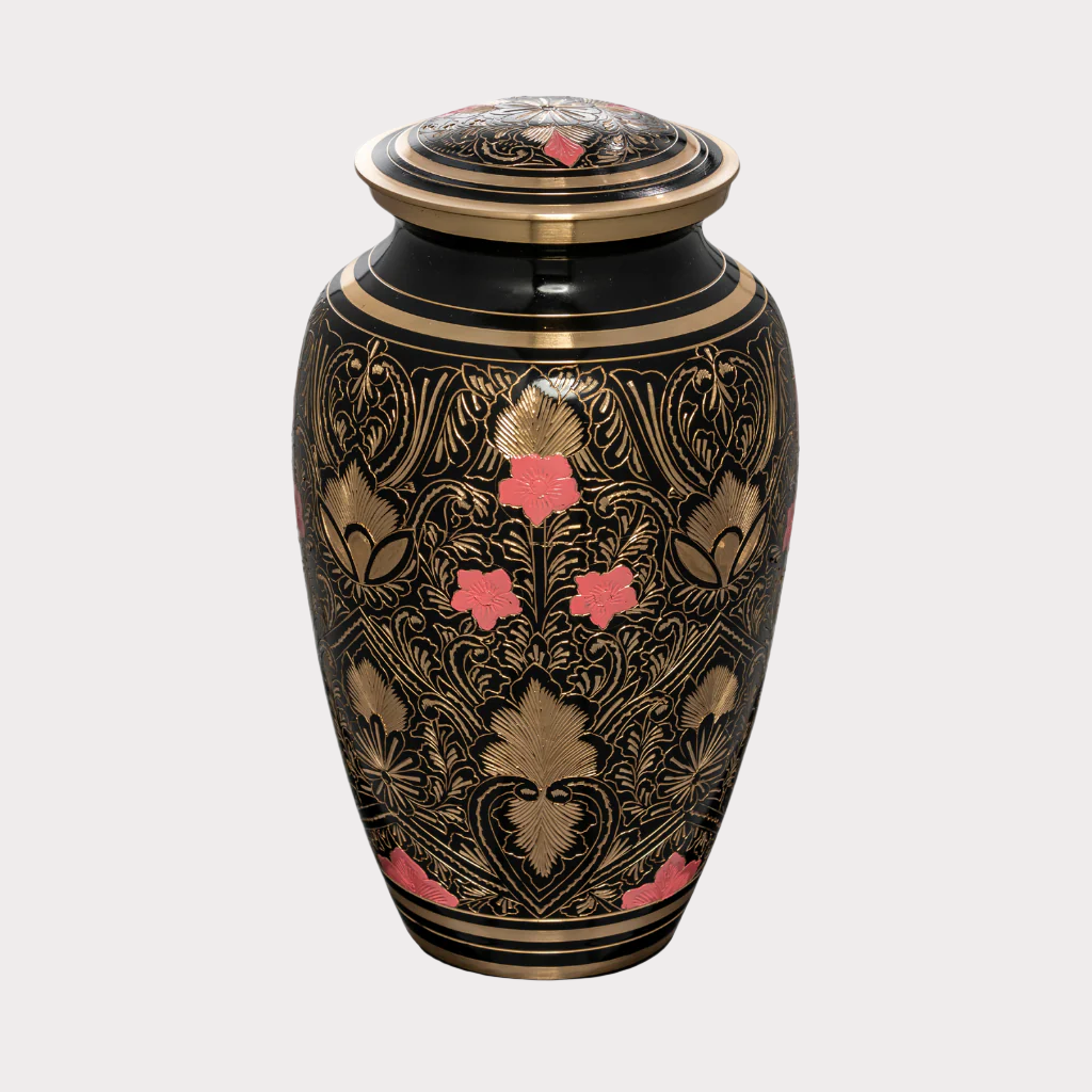 Brass Roses Cremation Urn – Affordable Urns