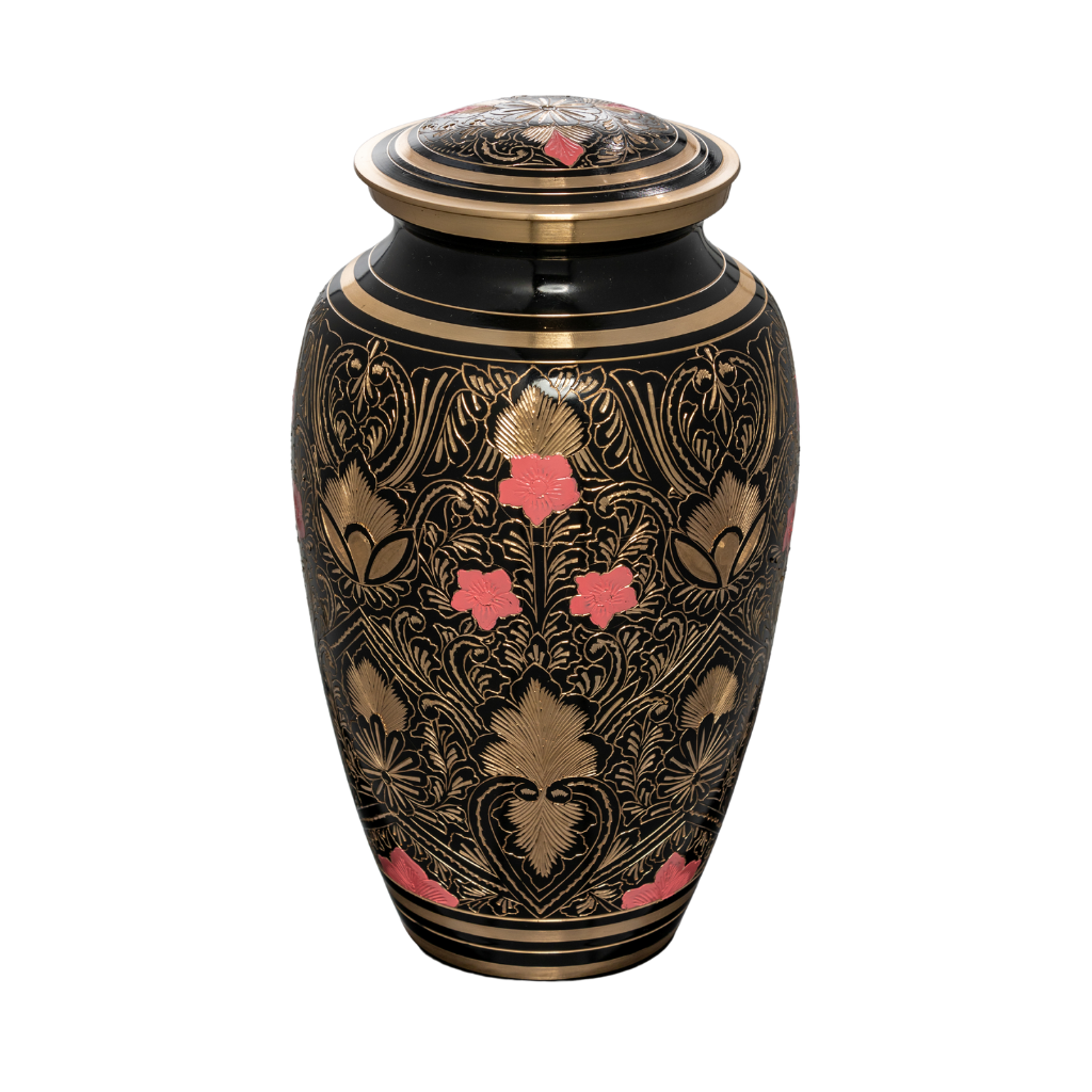 Brass Roses Cremation Urn