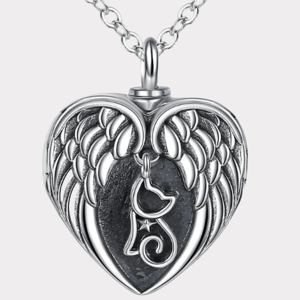 Cat Angel Cremation Locket – Affordable Urns