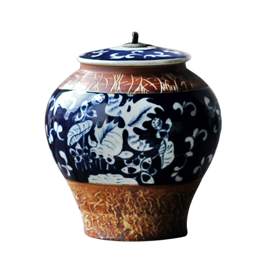 Chinoiserie Porcelain Cremation Urn