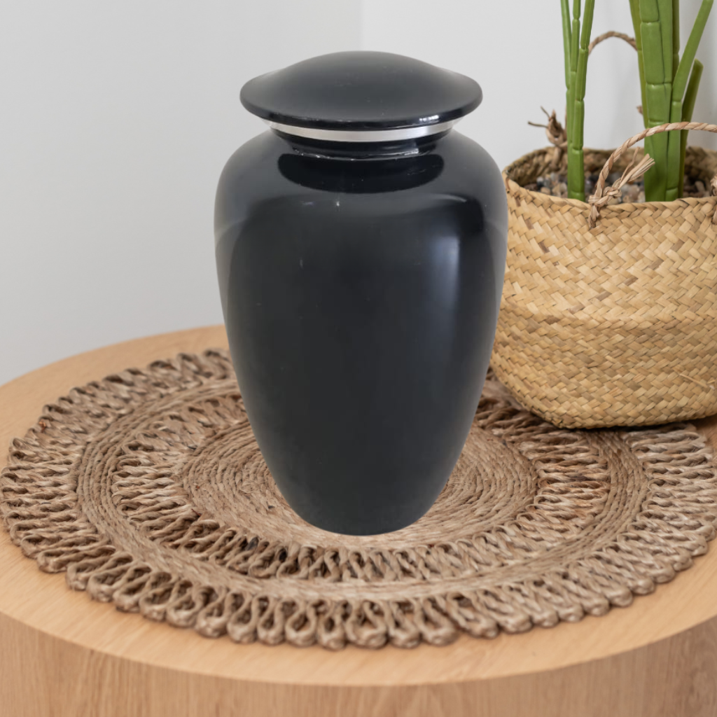 Classic Black Cremation Urn