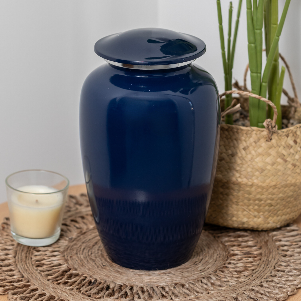 Classic Blue Cremation Urn