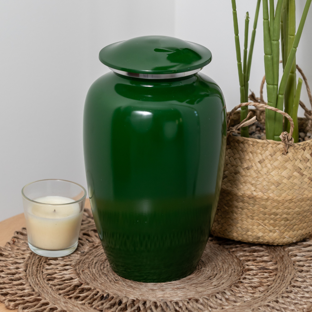 Classic Green Cremation Urn