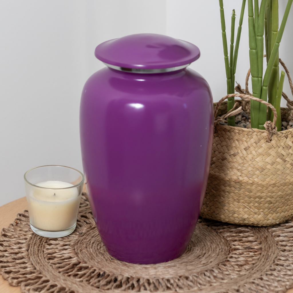 Classic Purple Cremation Urn