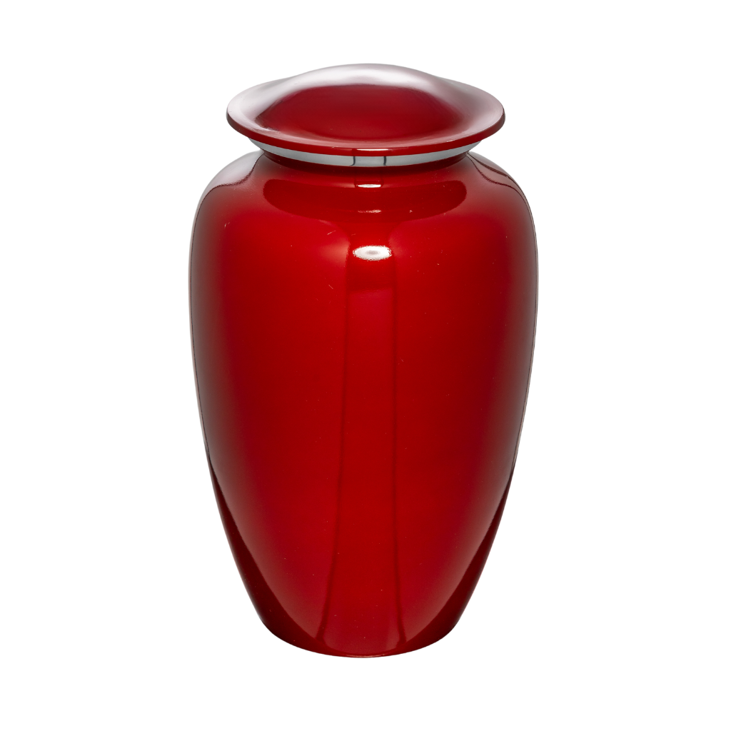 Classic Red Cremation Urn