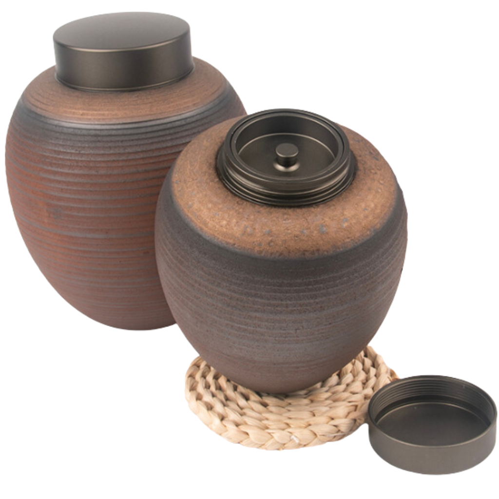 Classic Rustic Ceramic Cremation Urn