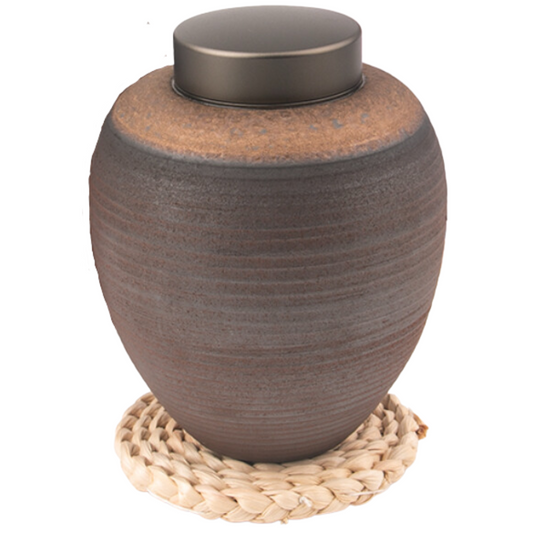 Classic Rustic Ceramic Cremation Urn