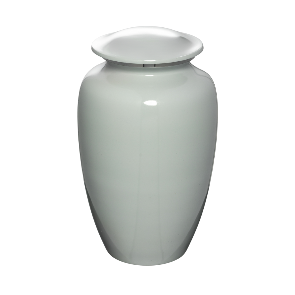 Classic White Cremation Urn