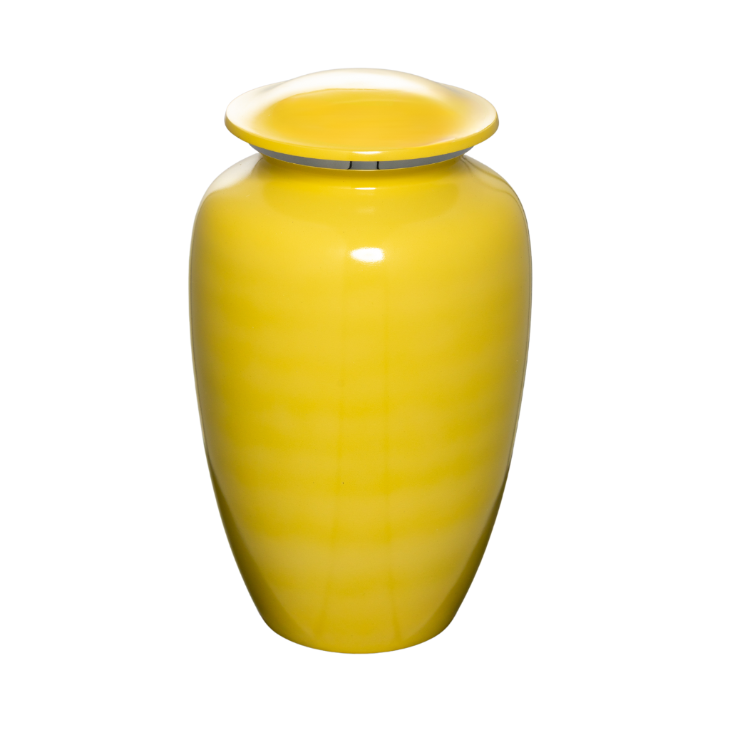 Classic Yellow Cremation Urn