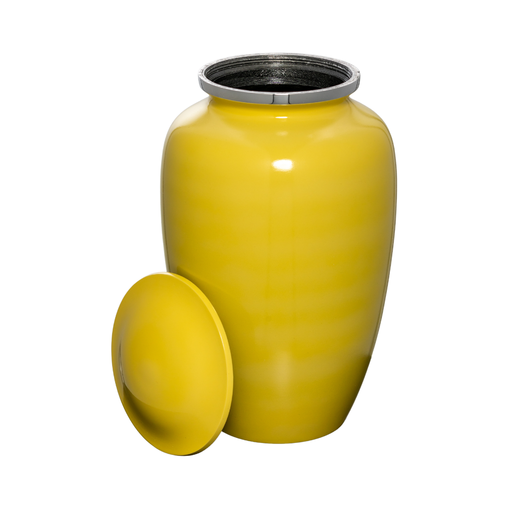 Classic Yellow Cremation Urn