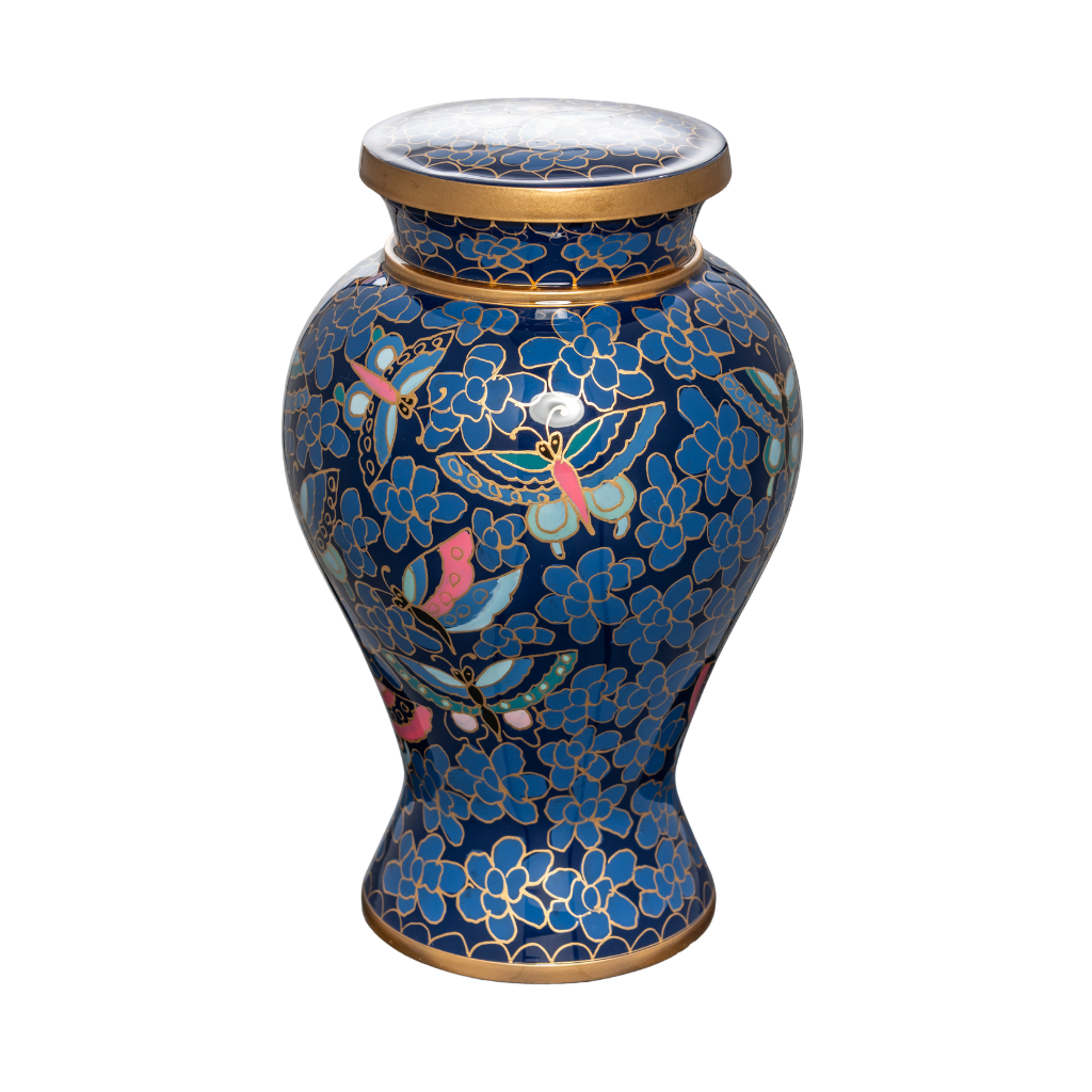 Cloisonné Butterfly Cremation Urn