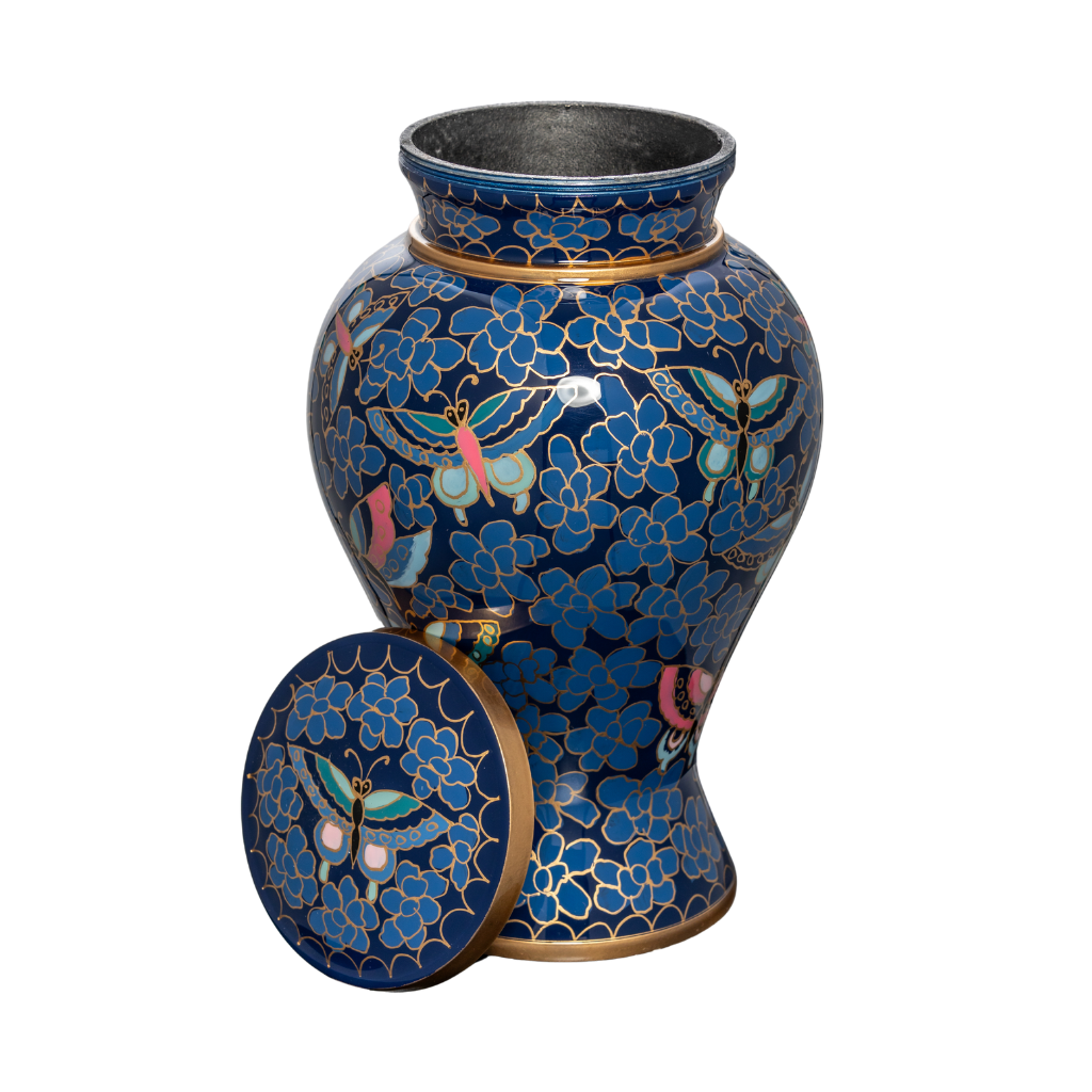 Cloisonné Butterfly Cremation Urn