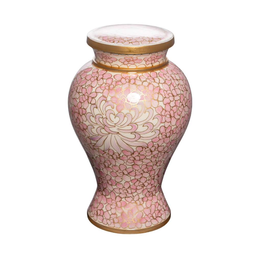 Cloisonné Dahlia Cremation Urn