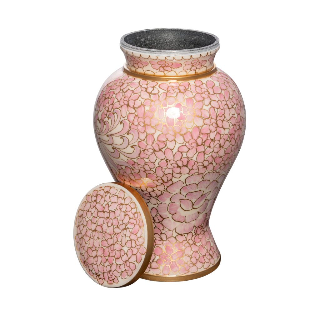 Cloisonné Dahlia Cremation Urn