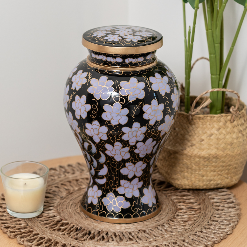 Cloisonné Garden Cremation Urn