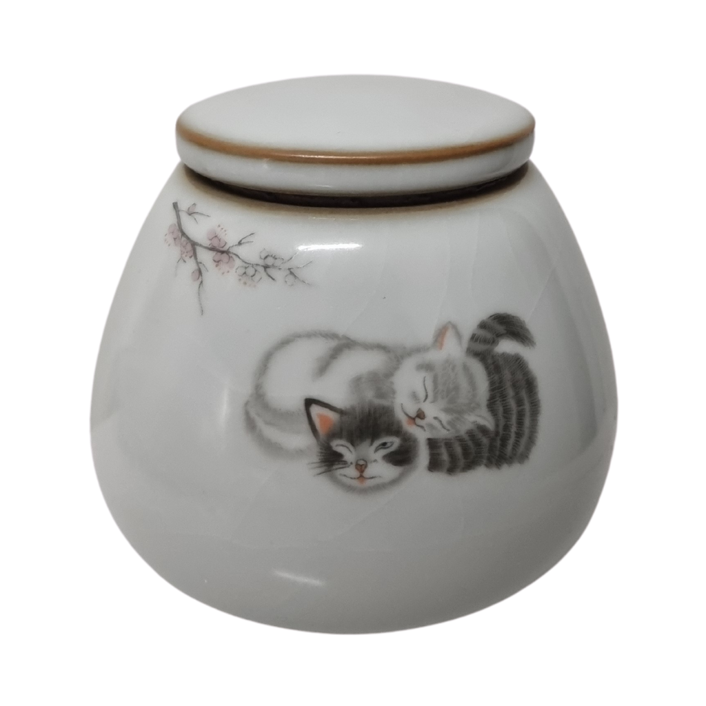 Cuddling Cat Keepsake Urn