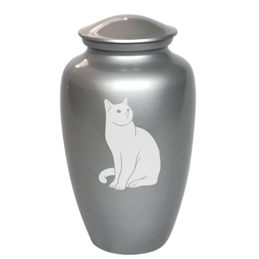 Curious Cat Cremation Urn
