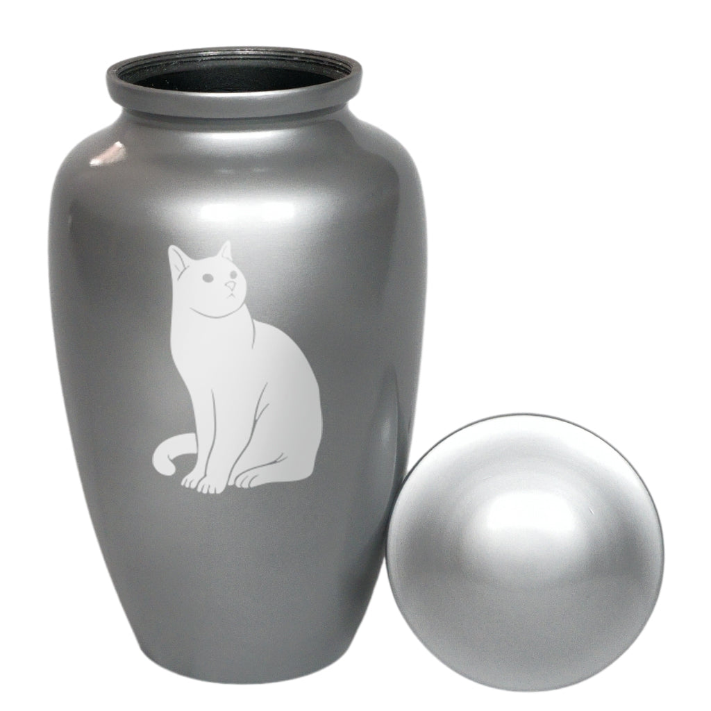 Curious Cat Cremation Urn