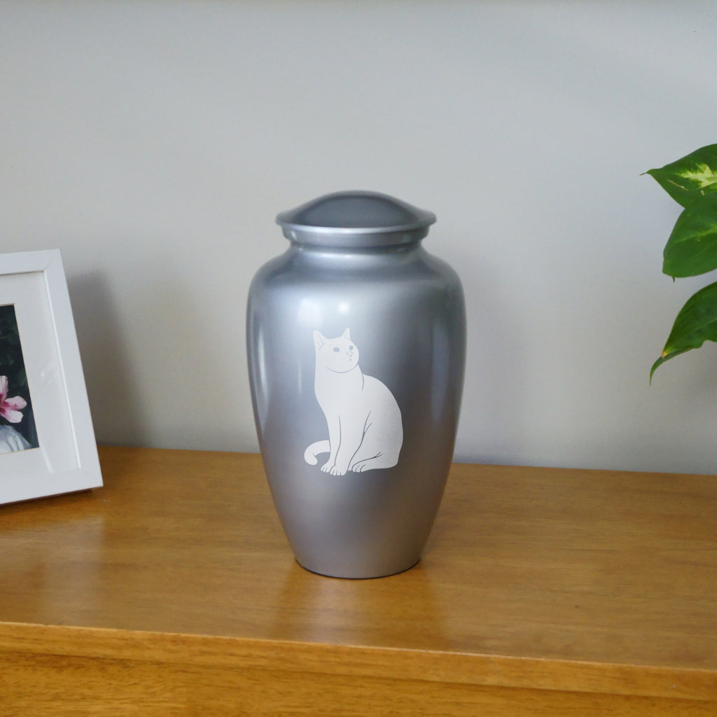 Curious Cat Cremation Urn