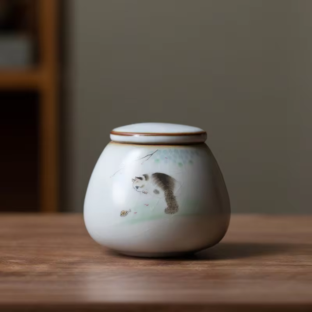 Curious Cat Keepsake Urn