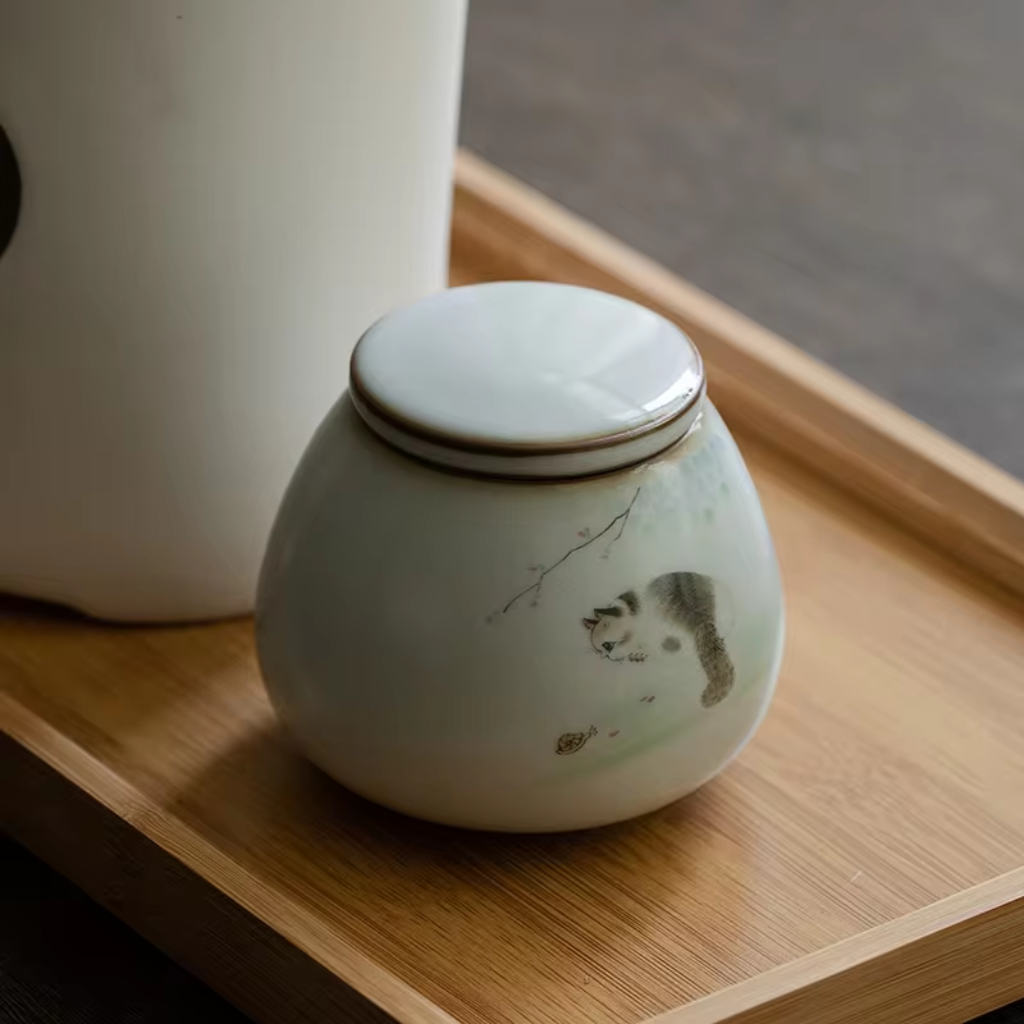 Curious Cat Keepsake Urn