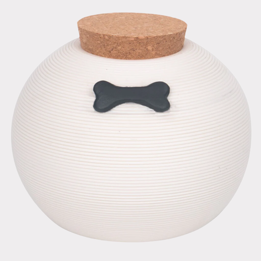 Dogs Bone Ceramic Cremation Urn White