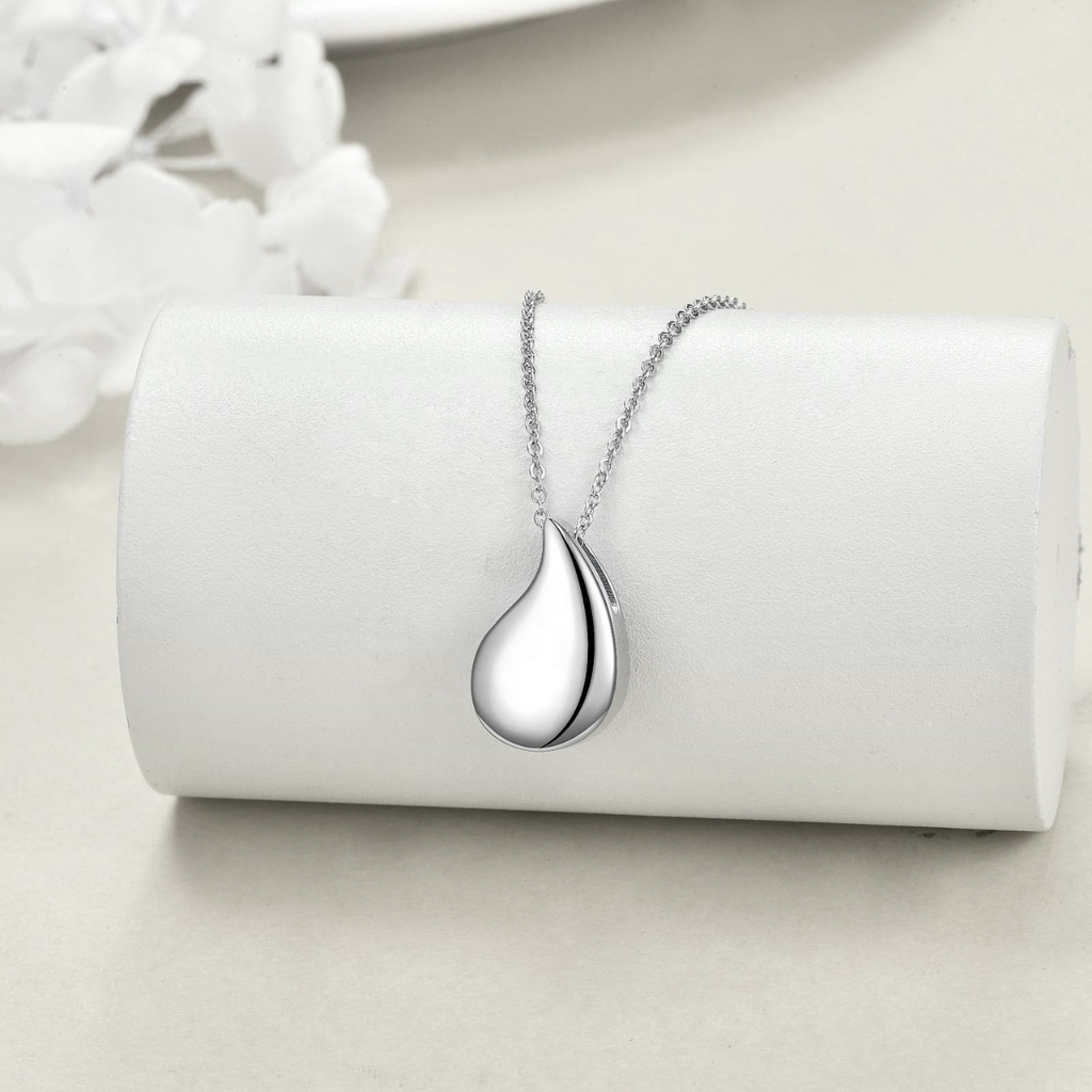 Elegant Teardrop Cremation Necklace