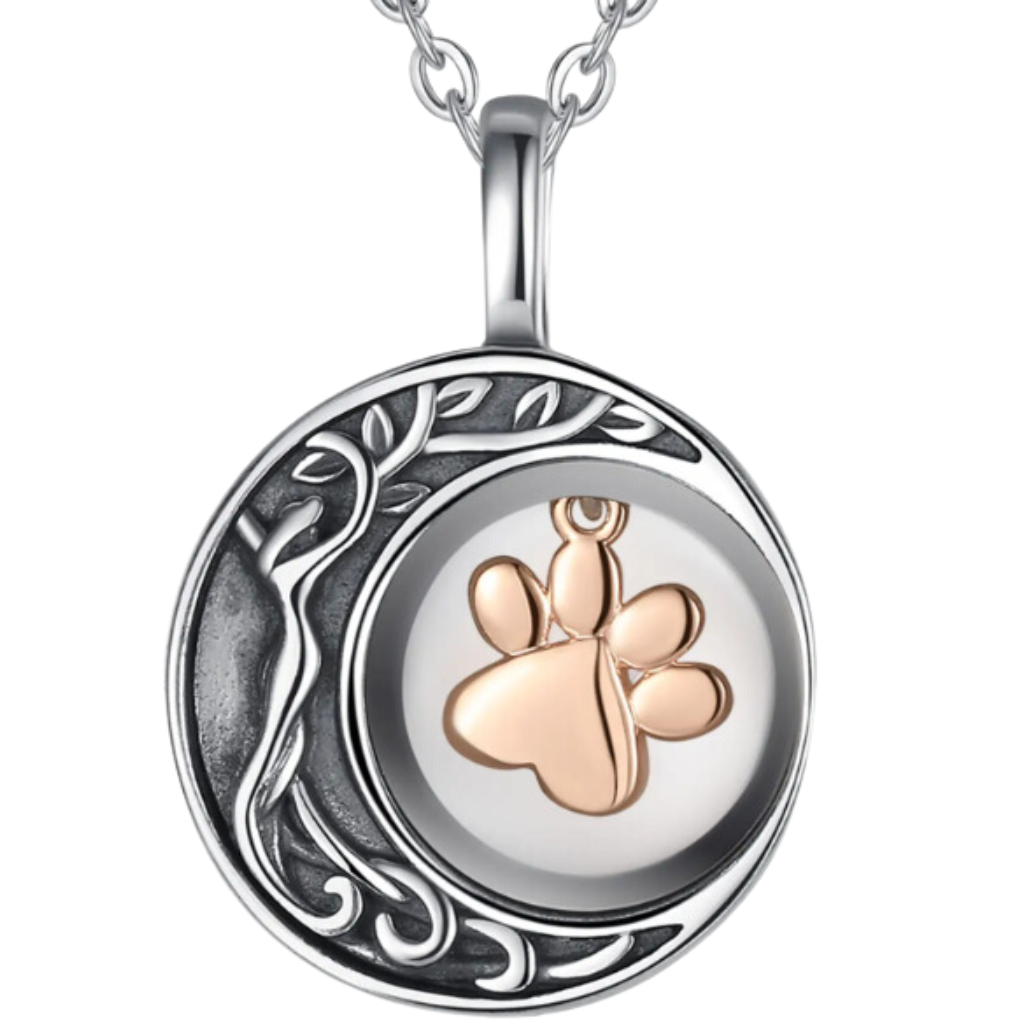 Encapsulated Paws Cremation Necklace