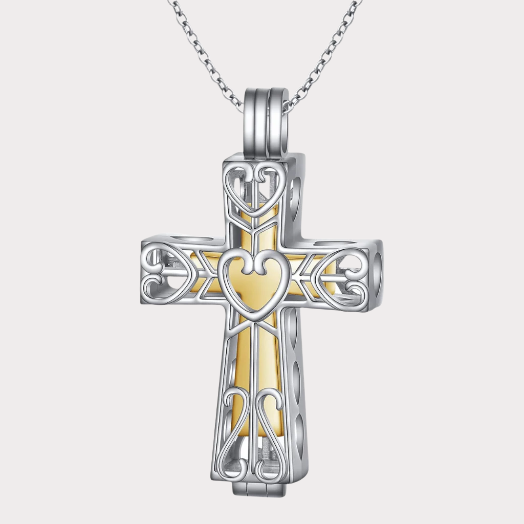 Gilded Cross Cremation Pendant