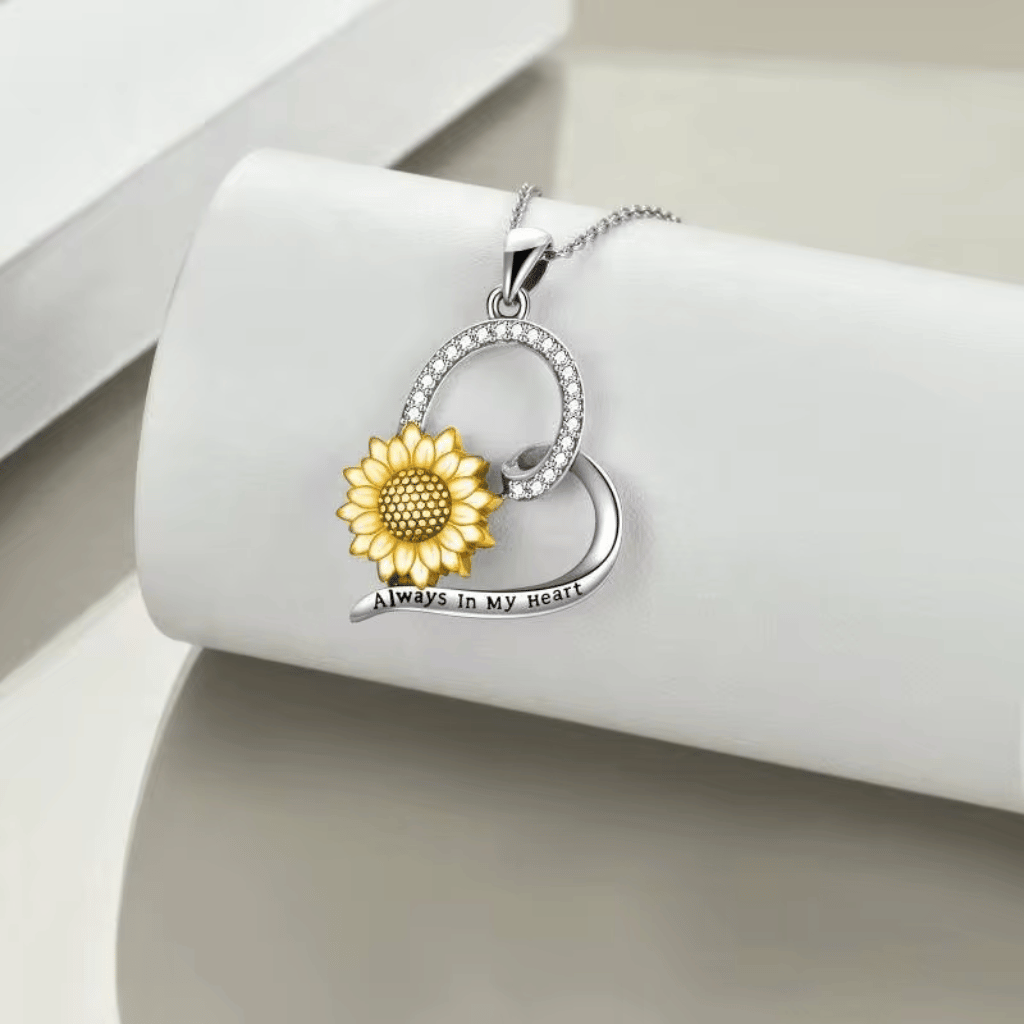 Gilded Sunflower Cremation Pendant