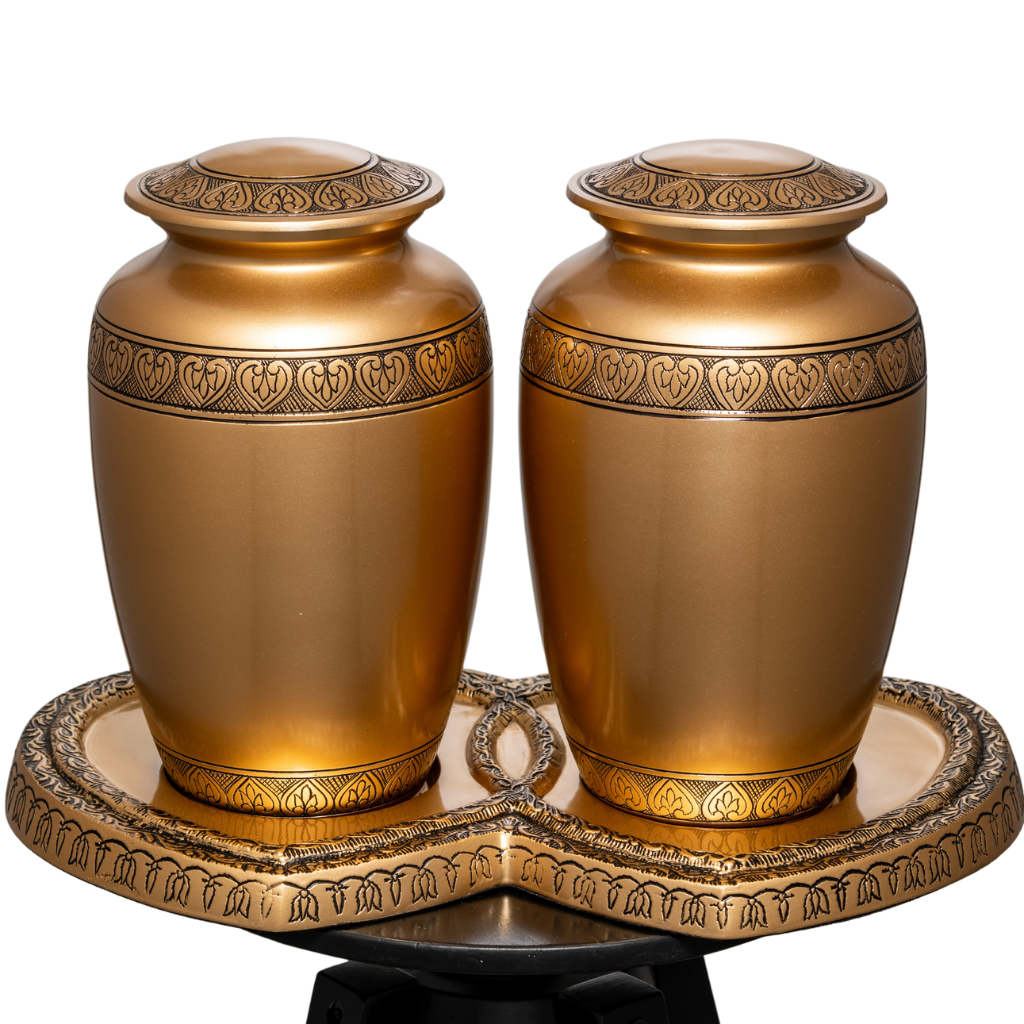 Golden Hearts Companion Urn Stand