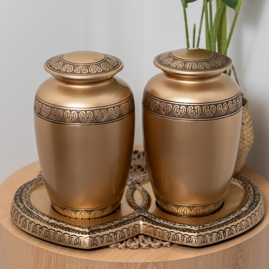 Golden Hearts Companion Urn Stand