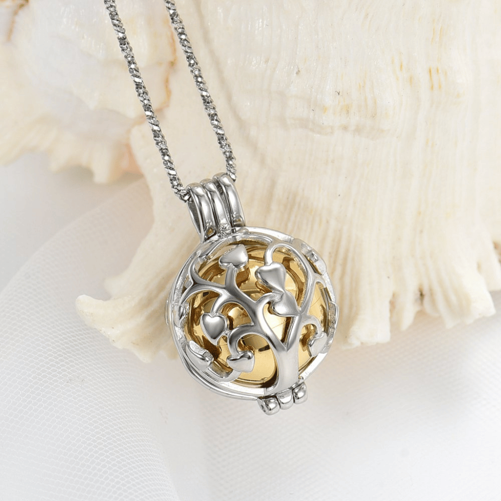 Golden Sphere Cremation Pendant