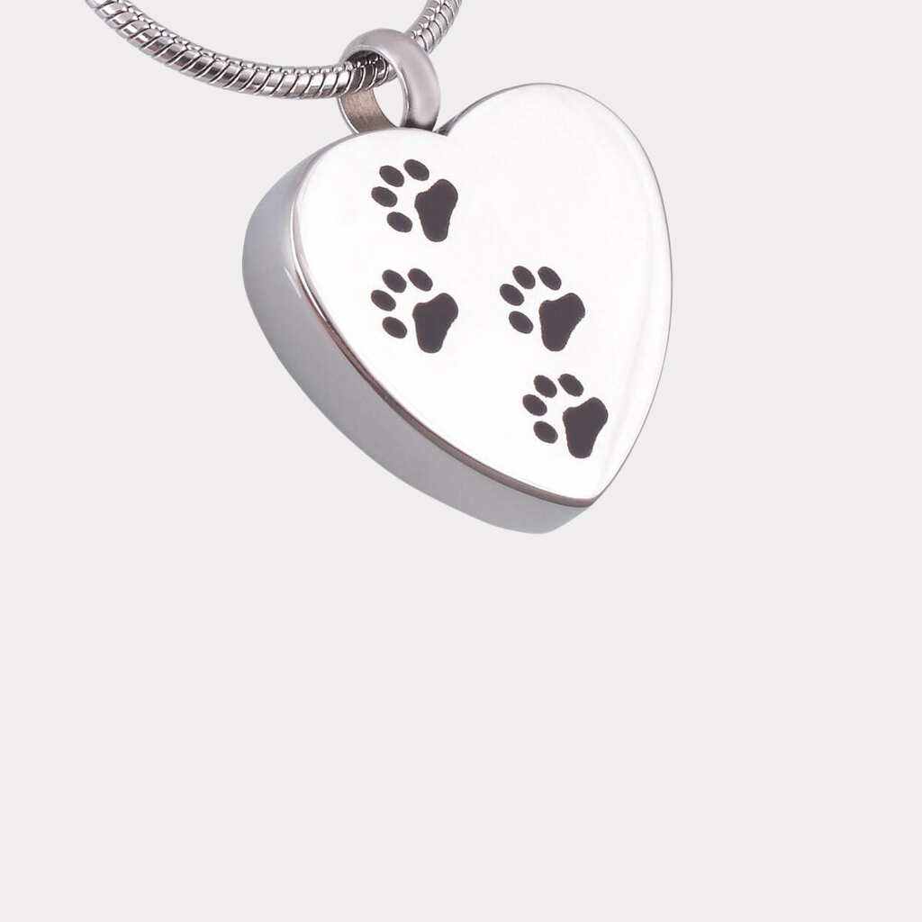 Heart Paws Cremation Pendant