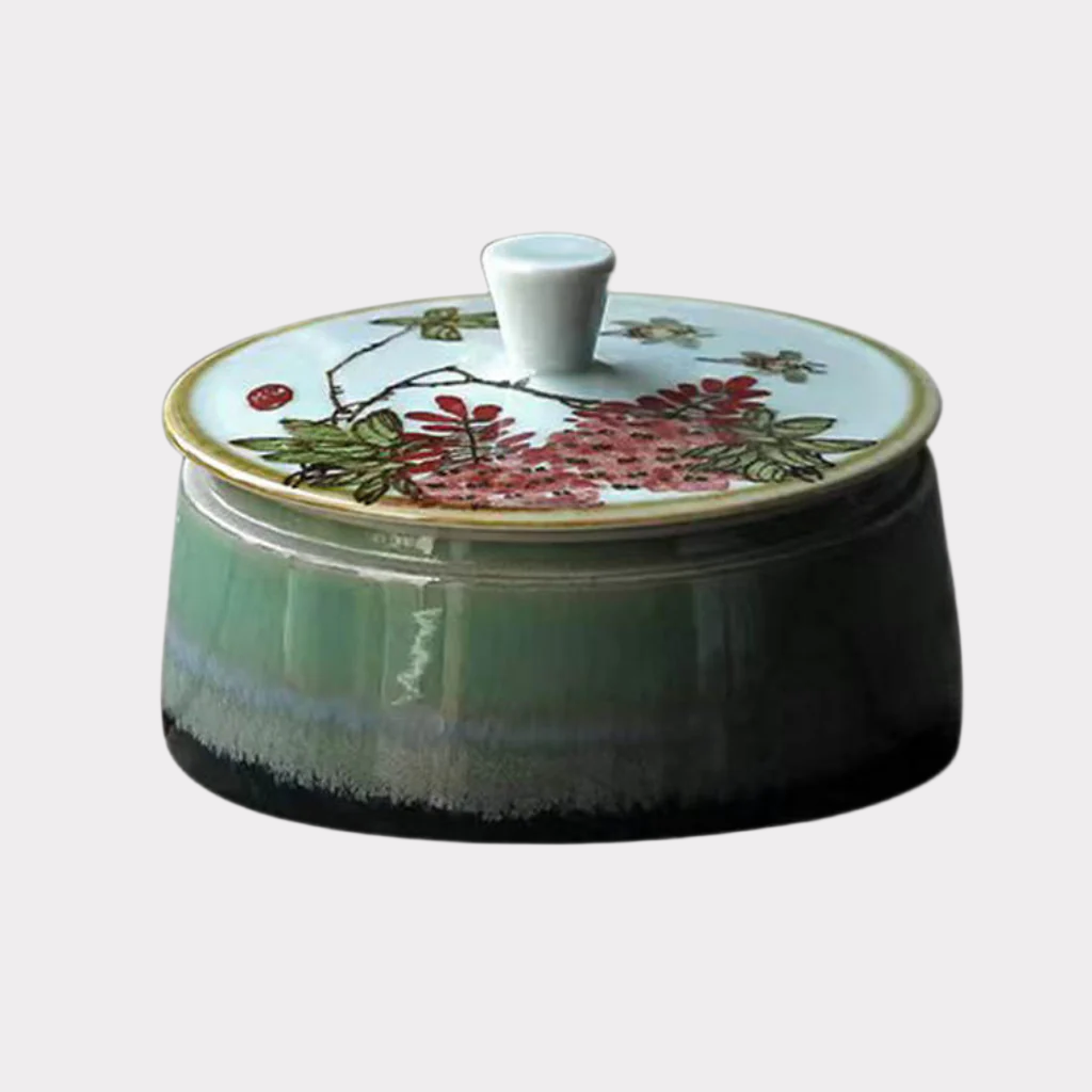 Hibiscus Porcelain Cremation Urn